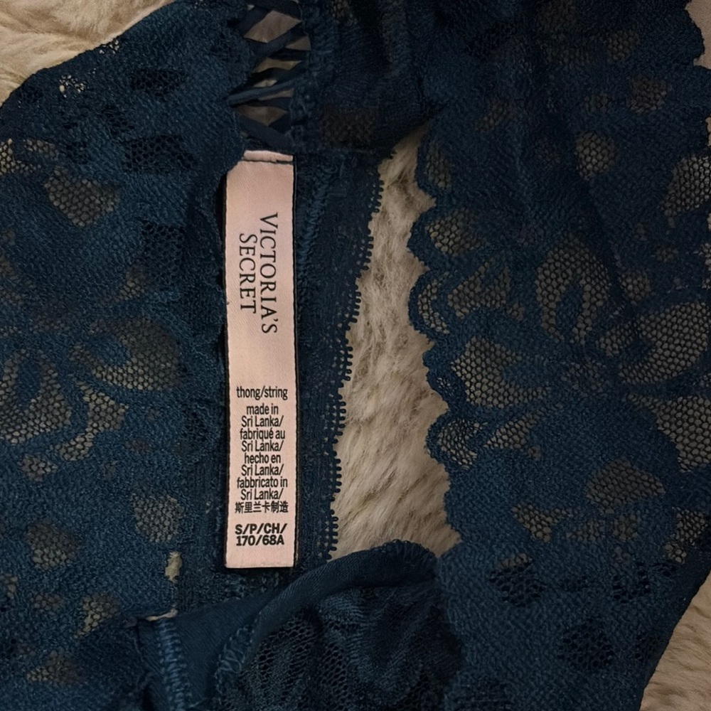 Victoria's Secret Teal Lace Panties - Picture 2 of 2